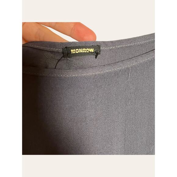 Monrow Revolve Black Cold Shoulder Rayon Sporty Casual Jumpsuit Size Small - Picture 3 of 9